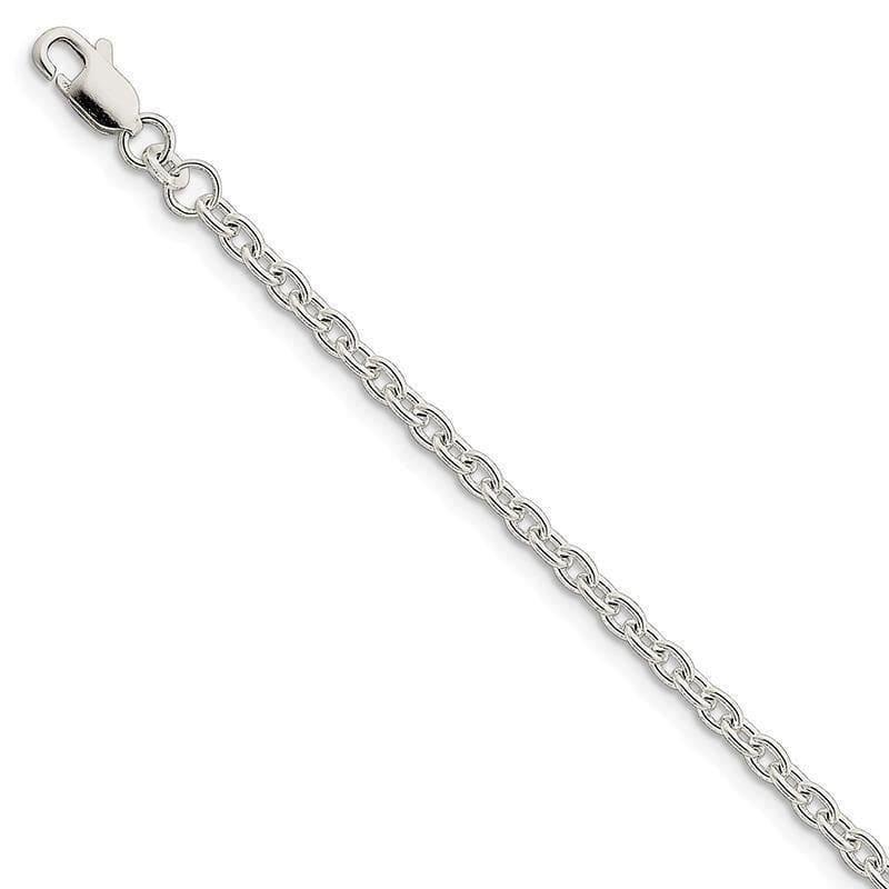Sterling Silver 3.5mm Cable Bracelet - Seattle Gold Grillz