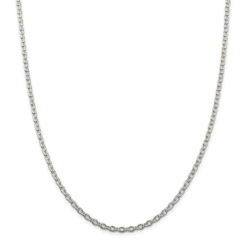 Sterling Silver 3.5mm Cable Chain - Seattle Gold Grillz