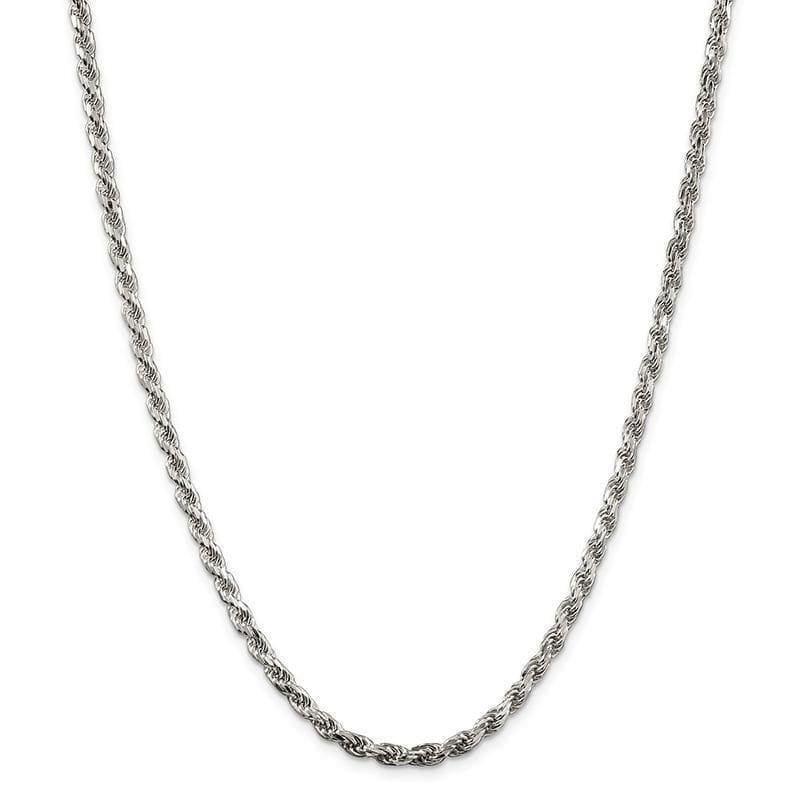 Sterling Silver 3.5mm Diamond-cut Rope Chain - Seattle Gold Grillz