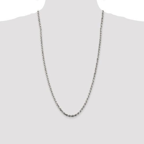 Sterling Silver 3.5mm Diamond-cut Rope Chain - Seattle Gold Grillz