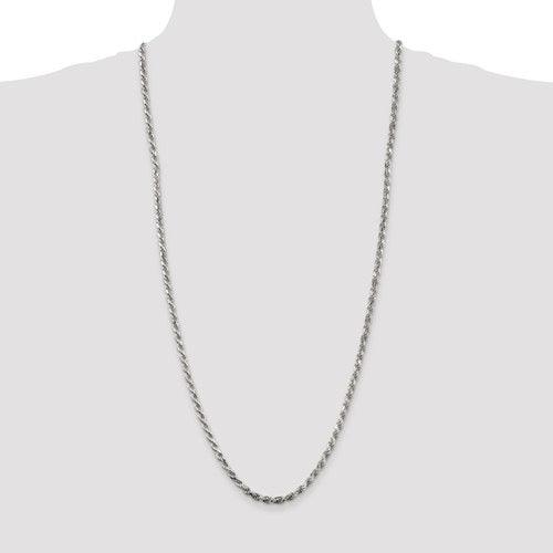 Sterling Silver 3.5mm Diamond-cut Rope Chain - Seattle Gold Grillz