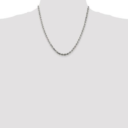 Sterling Silver 3.5mm Diamond-cut Rope Chain - Seattle Gold Grillz