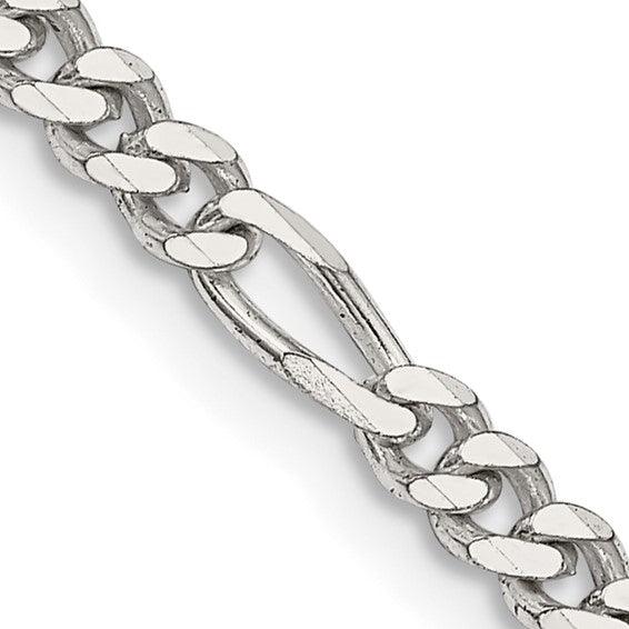 Sterling Silver 3.5mm Figaro Chain - Seattle Gold Grillz