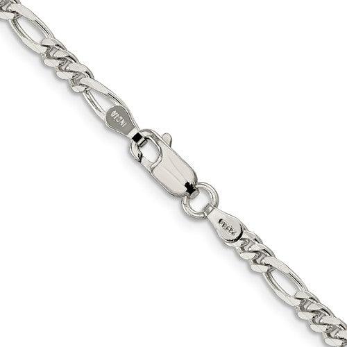 Sterling Silver 3.5mm Figaro Chain - Seattle Gold Grillz