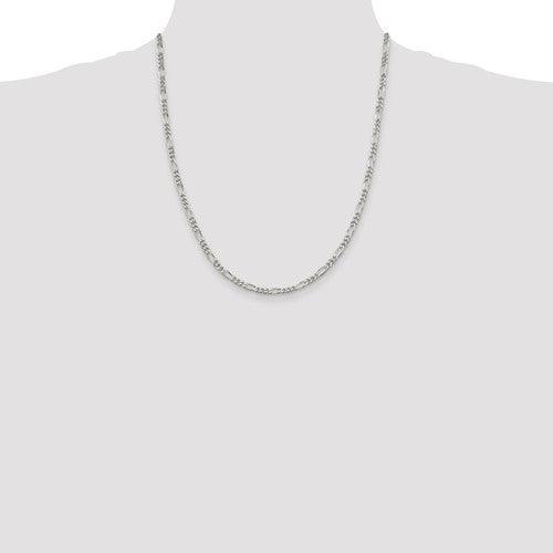 Sterling Silver 3.5mm Figaro Chain - Seattle Gold Grillz