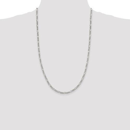 Sterling Silver 3.5mm Figaro Chain - Seattle Gold Grillz