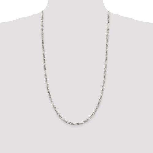 Sterling Silver 3.5mm Figaro Chain - Seattle Gold Grillz