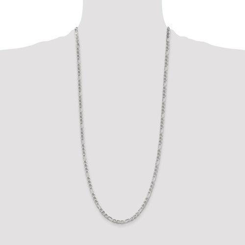 Sterling Silver 3.75mm Figaro Anchor Chain - Seattle Gold Grillz