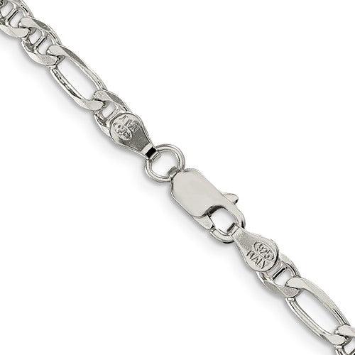 Sterling Silver 3.75mm Figaro Anchor Chain - Seattle Gold Grillz