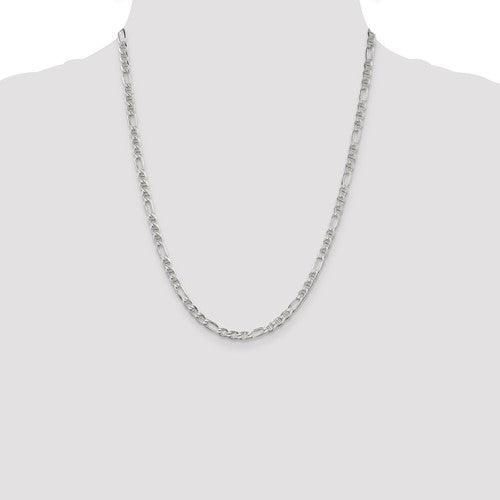 Sterling Silver 3.75mm Figaro Anchor Chain - Seattle Gold Grillz