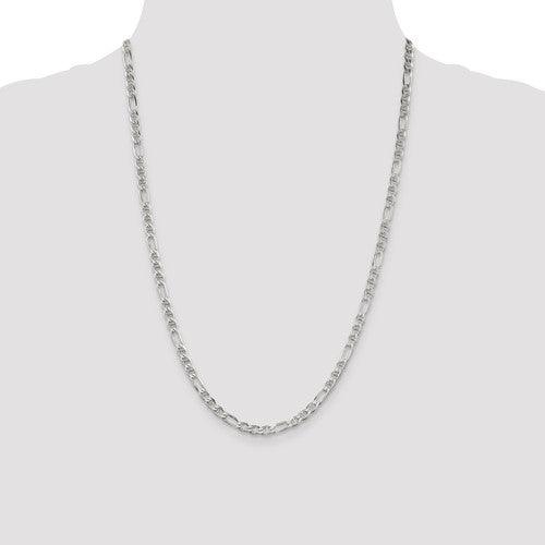 Sterling Silver 3.75mm Figaro Anchor Chain - Seattle Gold Grillz