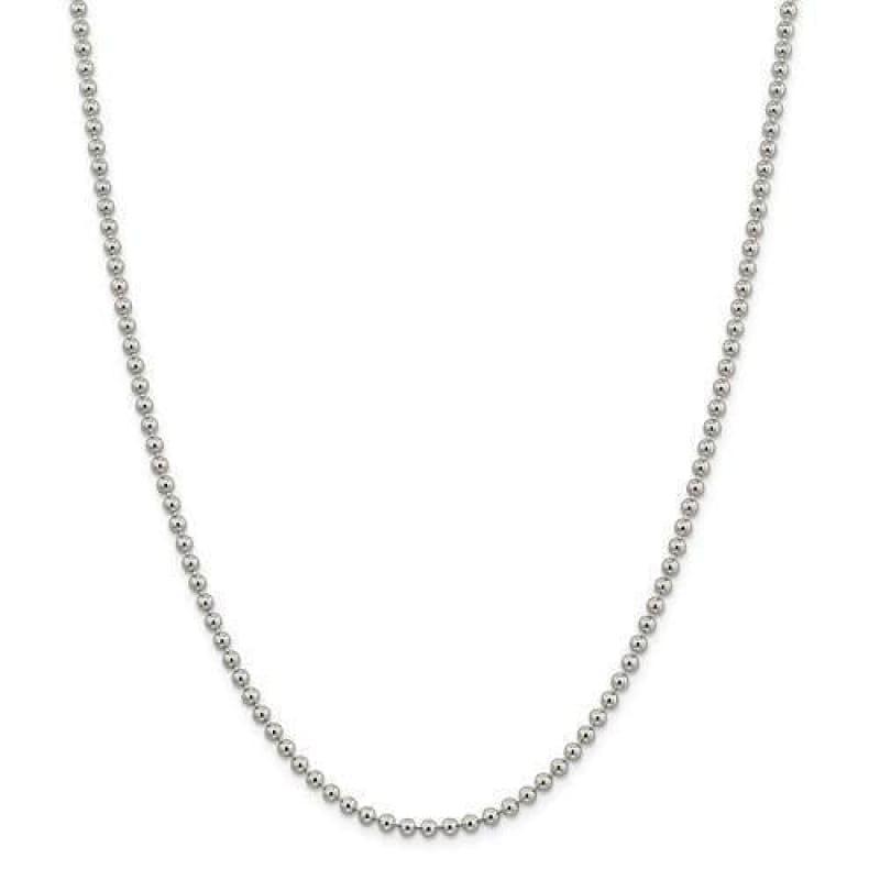 Sterling Silver 3mm Beaded Chain - Seattle Gold Grillz
