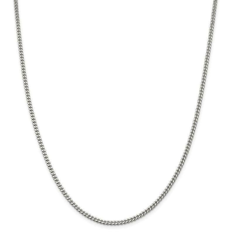 Sterling Silver 3mm Curb Chain - Seattle Gold Grillz