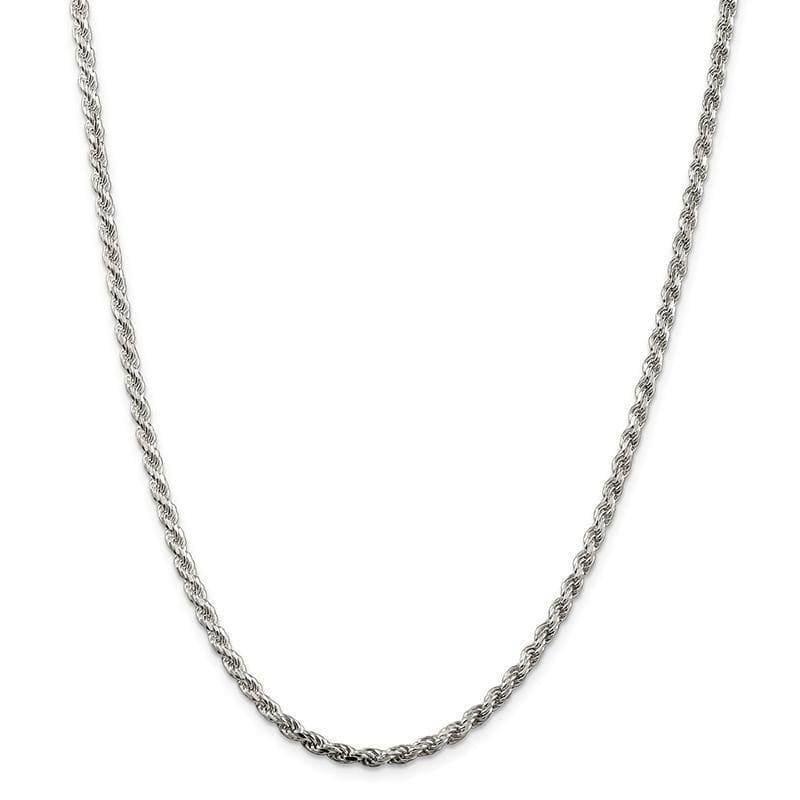 Sterling Silver 3mm Diamond-cut Rope Chain - Seattle Gold Grillz