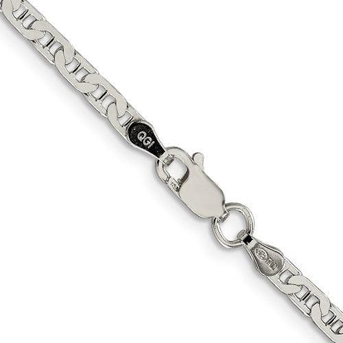Sterling Silver 3mm Flat Anchor Chain - Seattle Gold Grillz