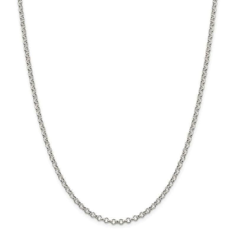 Sterling Silver 3mm Rolo Chain - Seattle Gold Grillz