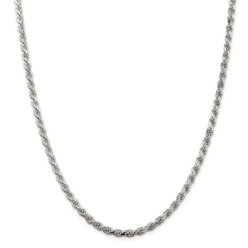 Sterling Silver 4.25mm Diamond-cut Rope Chain - Seattle Gold Grillz