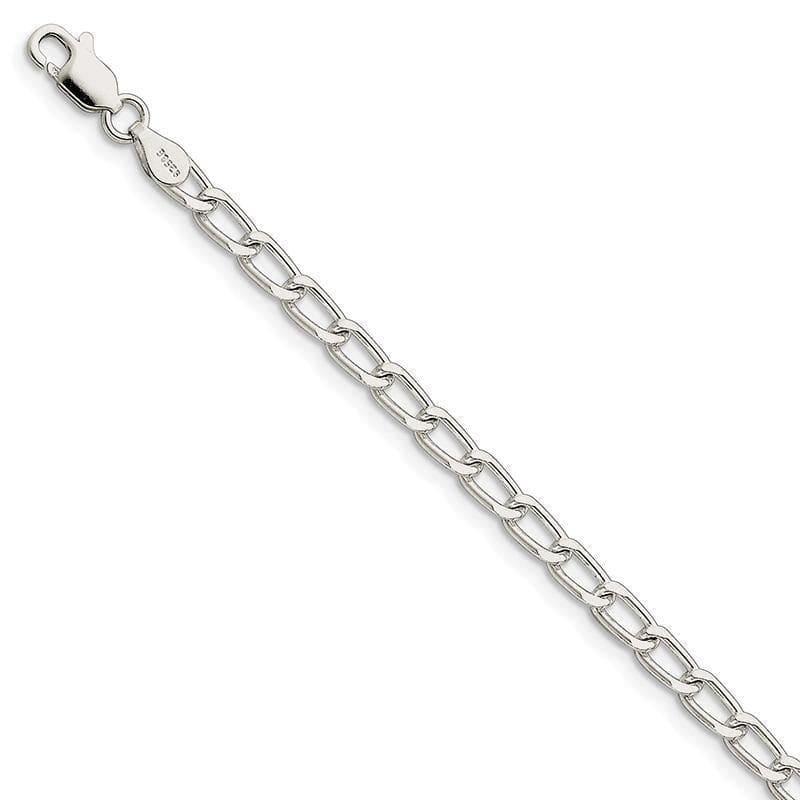 Sterling Silver 4.3mm Open Link Bracelet| Weight: 6.87 grams, Length: 8mm, Width: 4.3mm - Seattle Gold Grillz