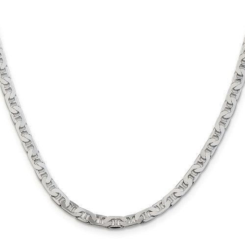 Sterling Silver 4.5mm Anchor Chain - Seattle Gold Grillz