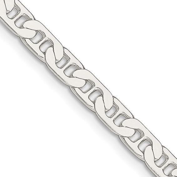 Sterling Silver 4.5mm Anchor Chain - Seattle Gold Grillz