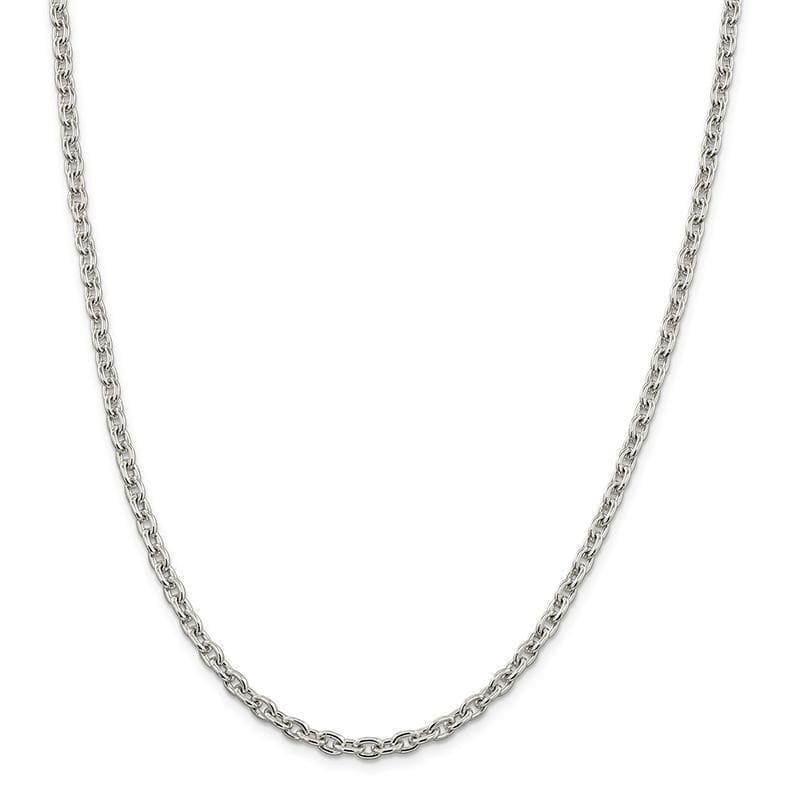 Sterling Silver 4.5mm Cable Chain - Seattle Gold Grillz