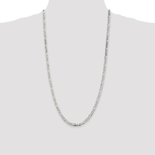 Sterling Silver 4.5mm Figaro Anchor Chain - Seattle Gold Grillz