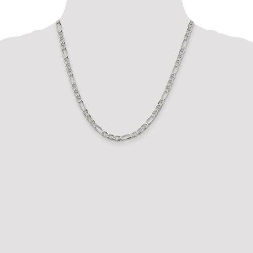 Sterling Silver 4.5mm Figaro Anchor Chain - Seattle Gold Grillz