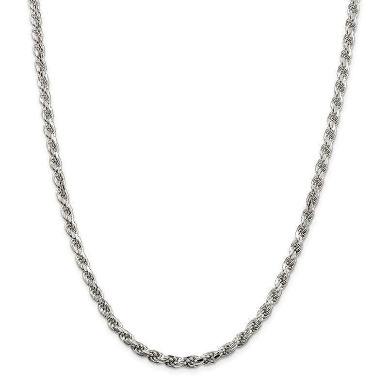 Sterling Silver 4.75mm Diamond-cut Rope Chain - Seattle Gold Grillz