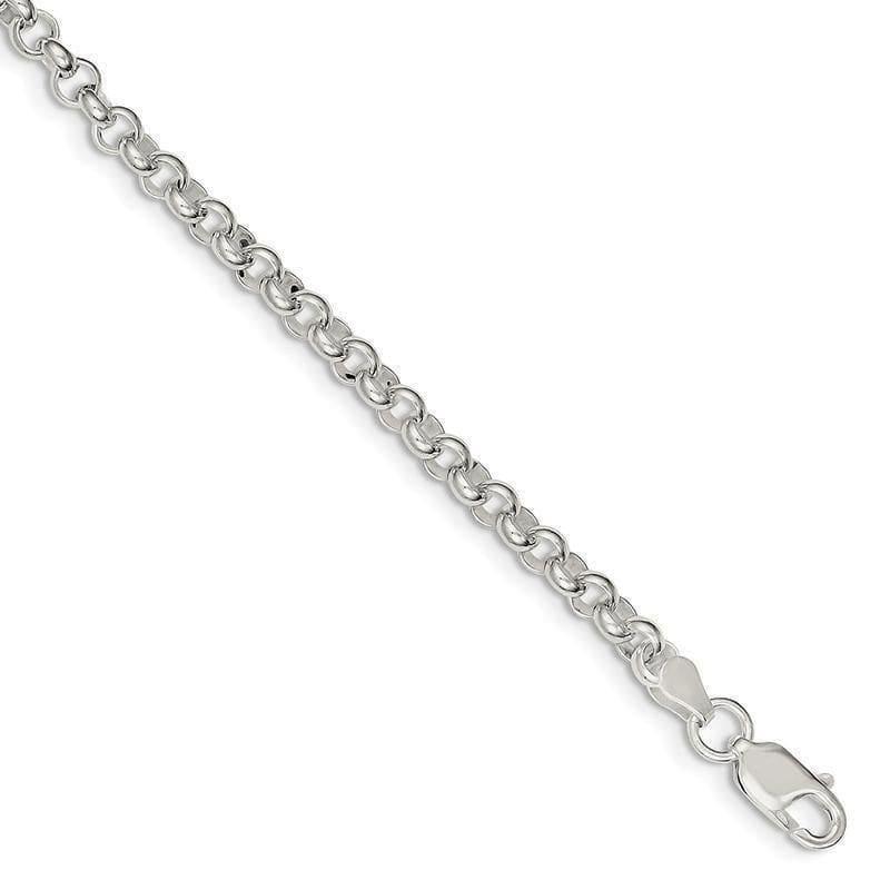 Sterling Silver 4.75mm Half Round Belcher Bracelet - Seattle Gold Grillz