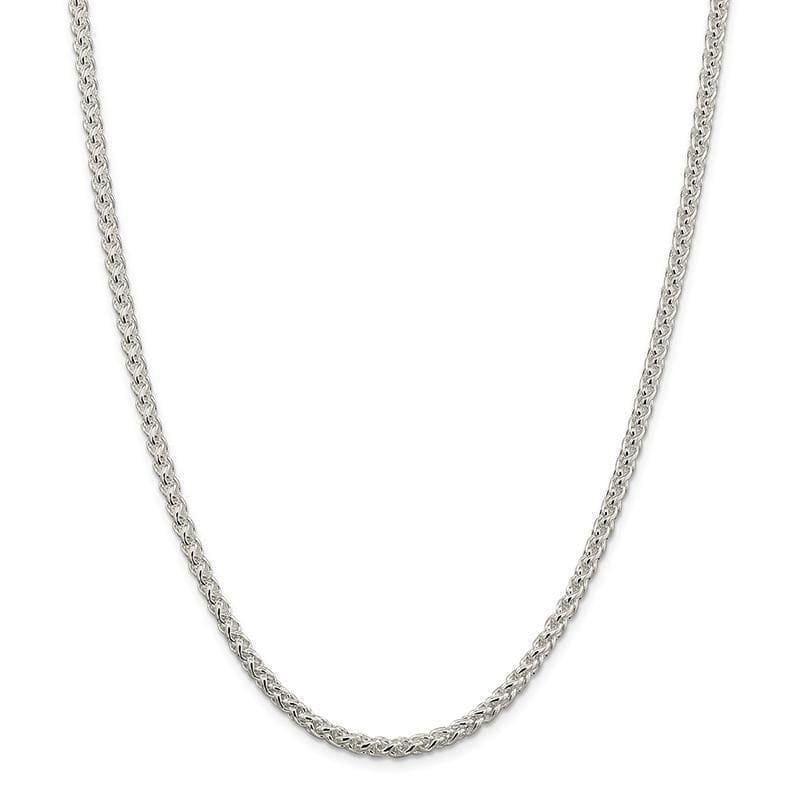 Sterling Silver 4mm Round Spiga Chain - Seattle Gold Grillz