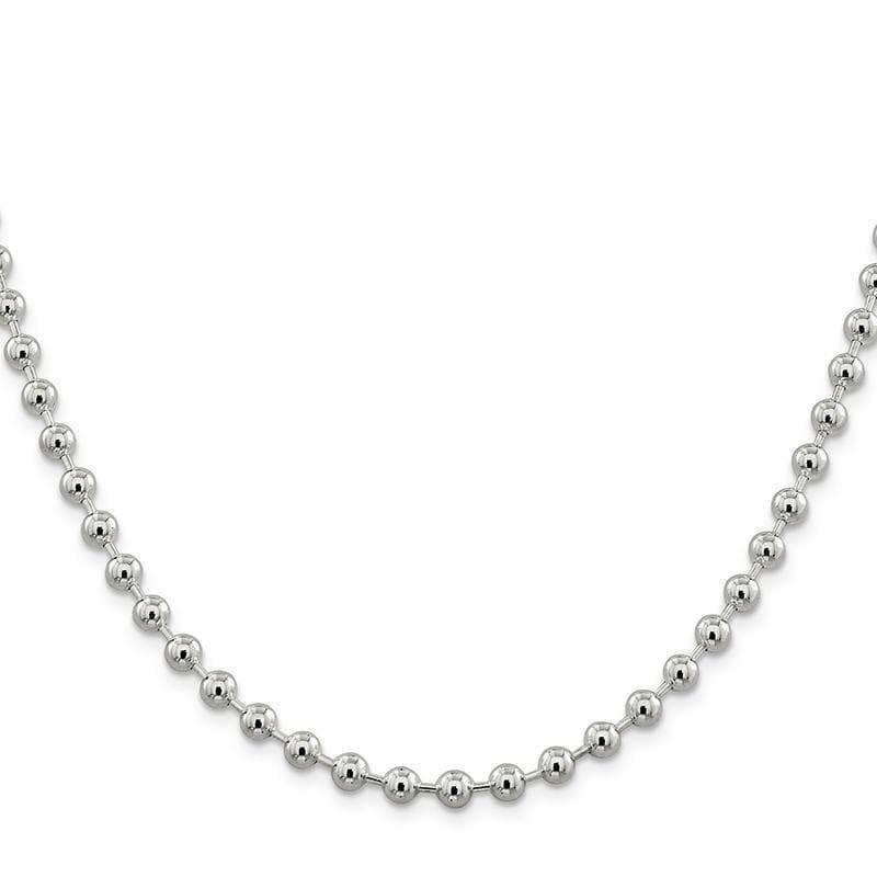 Sterling Silver 5.00mm Beaded Chain - Seattle Gold Grillz