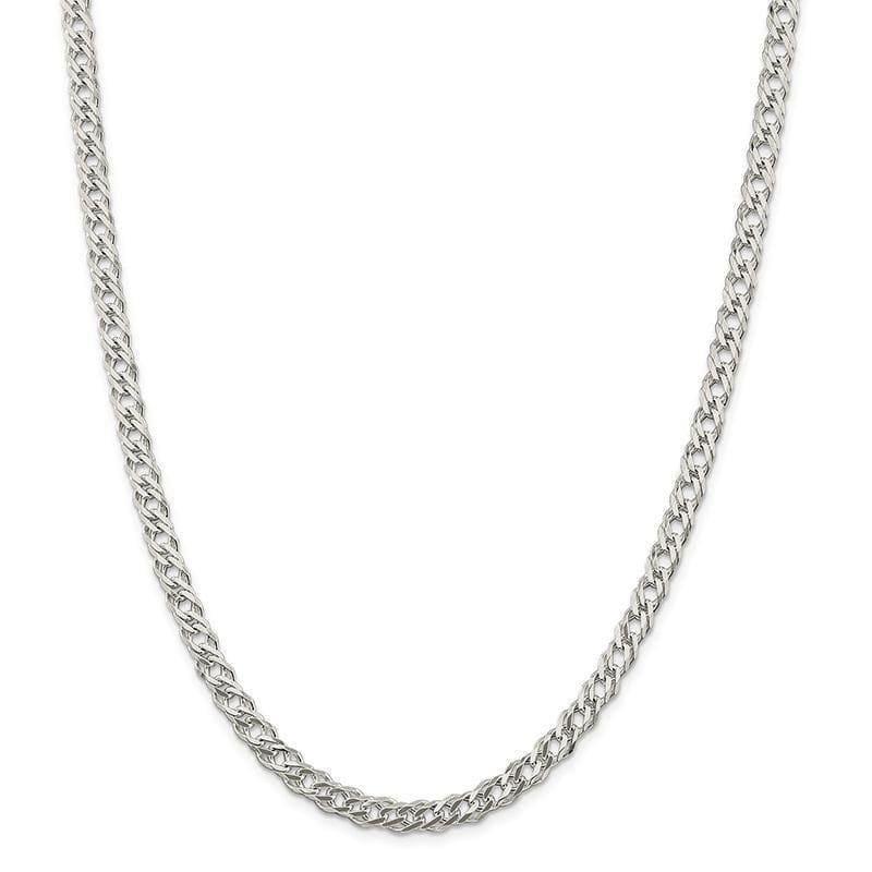 Sterling Silver 5.25mm Double 6 Side D-C Flat Link Chain - Seattle Gold Grillz