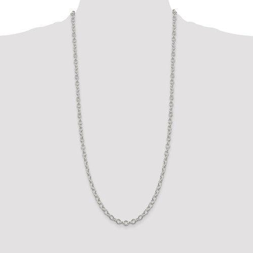 Sterling Silver 5.3mm Oval Cable Chain - Seattle Gold Grillz