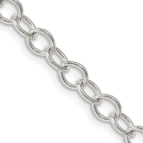 Sterling Silver 5.3mm Oval Cable Chain - Seattle Gold Grillz