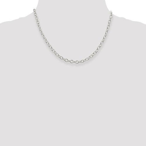 Sterling Silver 5.3mm Oval Cable Chain - Seattle Gold Grillz