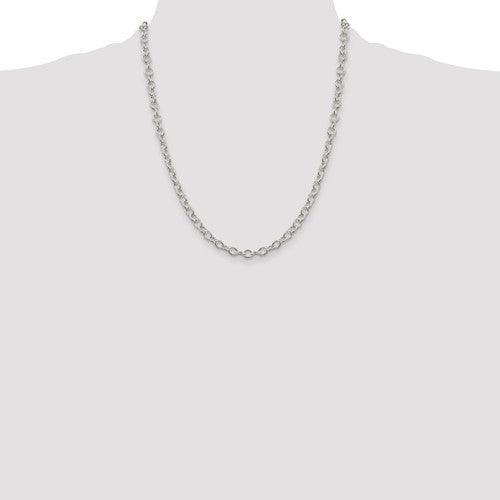 Sterling Silver 5.3mm Oval Cable Chain - Seattle Gold Grillz