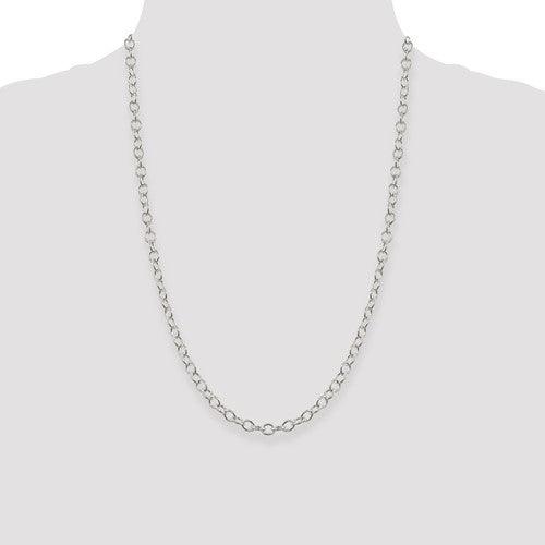 Sterling Silver 5.3mm Oval Cable Chain - Seattle Gold Grillz