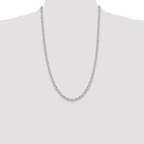 Sterling Silver 5.3mm Oval Cable Chain - Seattle Gold Grillz