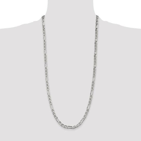 Sterling Silver 5.5mm Figaro Anchor Chain - Seattle Gold Grillz