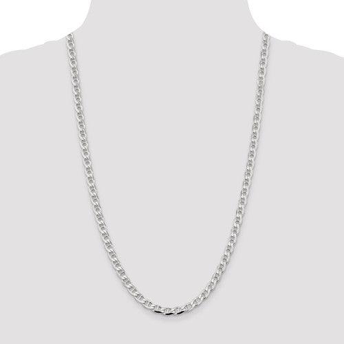 Sterling Silver 5.7mm Flat Anchor Chain - Seattle Gold Grillz
