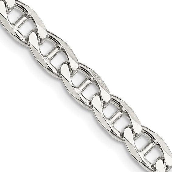 Sterling Silver 5.7mm Flat Anchor Chain - Seattle Gold Grillz