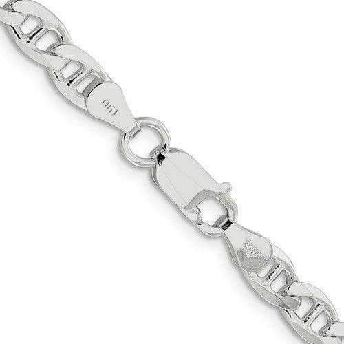 Sterling Silver 5.7mm Flat Anchor Chain - Seattle Gold Grillz