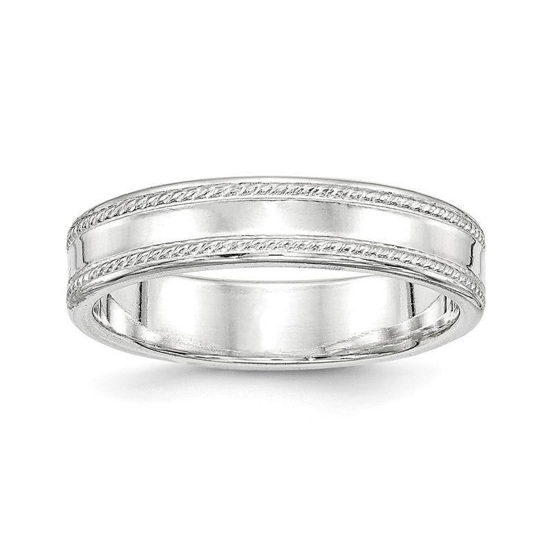 Sterling Silver 5mm Design Edge Band - Seattle Gold Grillz