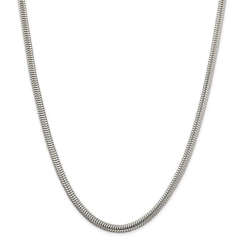 Sterling Silver 5mm Round Snake Chain - Seattle Gold Grillz