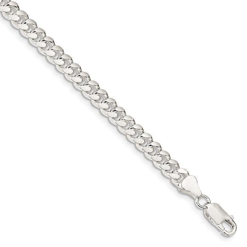 Sterling Silver 6.00mm Domed Curb Bracelet - Seattle Gold Grillz