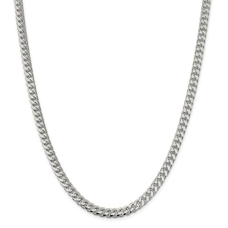 Sterling Silver 6.00mm Domed Curb Chain - Seattle Gold Grillz