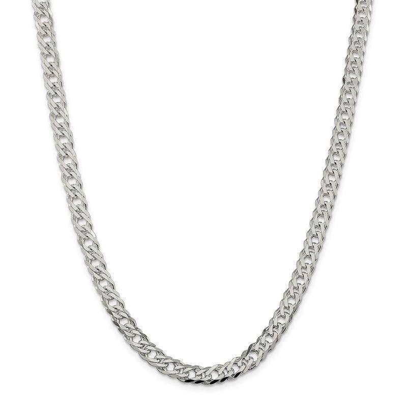 Sterling Silver 6.25mm Double 6 Side D-C Flat Link Chain - Seattle Gold Grillz
