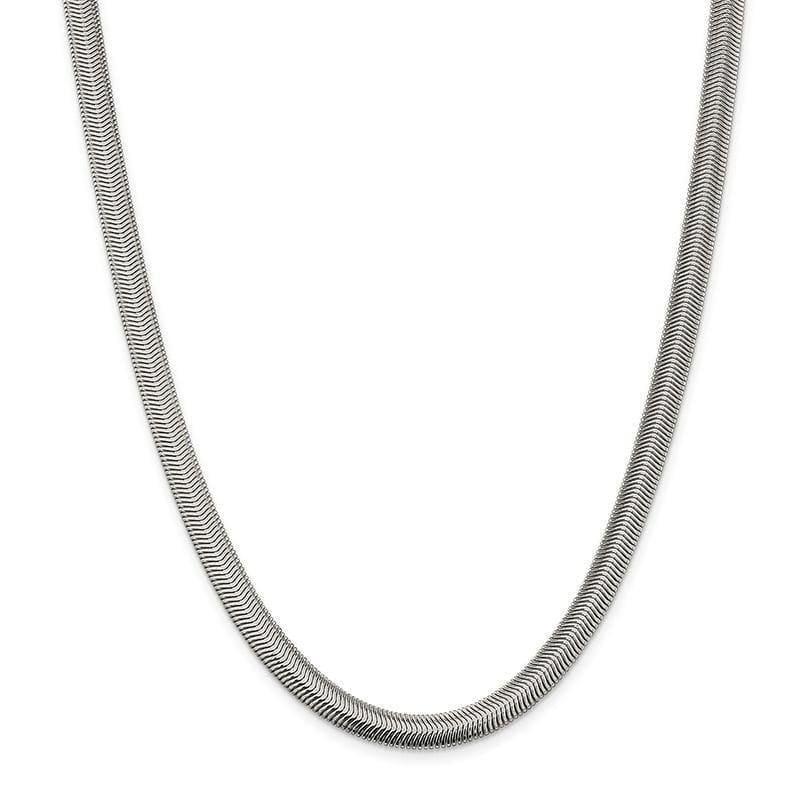 Sterling Silver 6.25mm Flat Oval Snake Chain - Seattle Gold Grillz