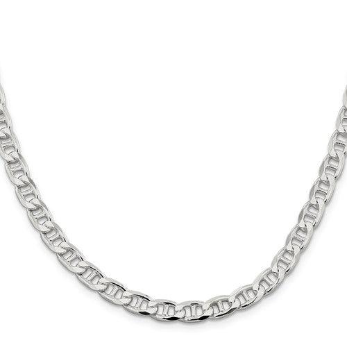 Sterling Silver 6.5mm Anchor Chain - Seattle Gold Grillz