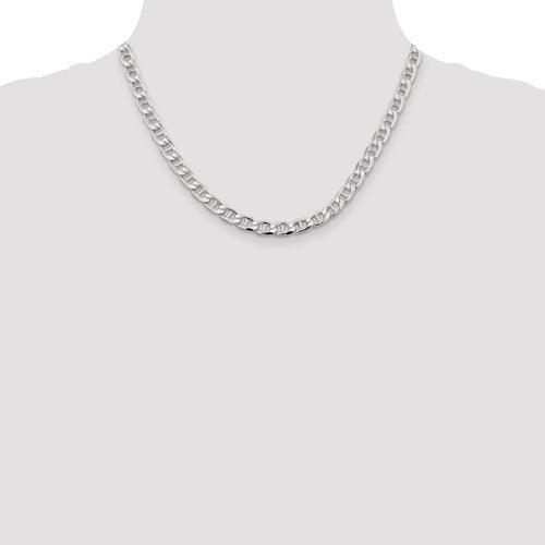 Sterling Silver 6.5mm Anchor Chain - Seattle Gold Grillz